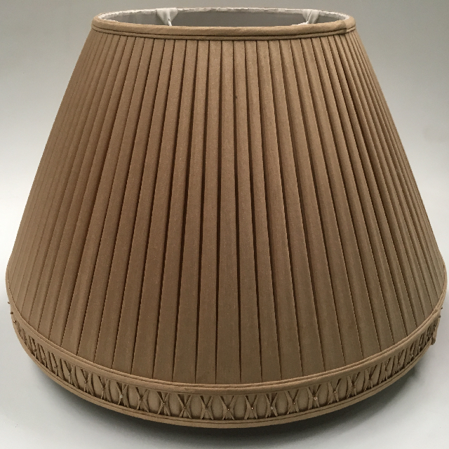 LAMPSHADE, Empire Style (Large) - Beige Gold Pleat